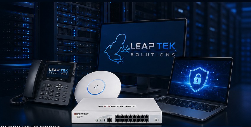 Business technology products and infrastructure supported by Leap Tek Solutions
